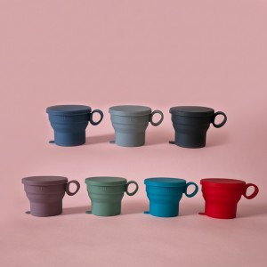 실리콘 플래티넘 간편 접이식 컵 (뚜겅포함) no.27